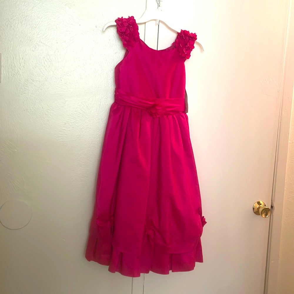 By pink dress for kids can be used for any occasion ; Christmas Easter wedding